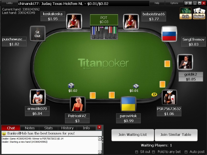Titan Poker Roulette